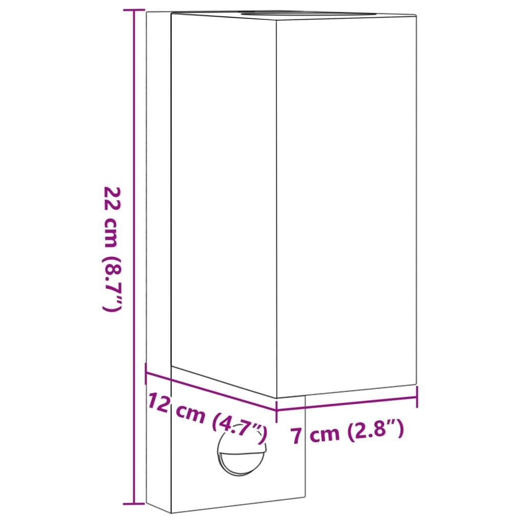 VidaXL applique da parete per esterni Alluminio  