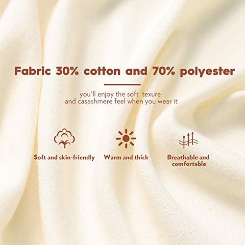 Only-bags.store Sciarpa Calda Invernale Autunnale in Cotone Tinta Unita con Nappe  