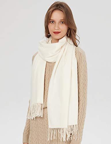 Only-bags.store  Schal Warm Winter Herbst unifarben Baumwolle mit quasten/fransen, 40+ Farben Einfarbig & Kariert 