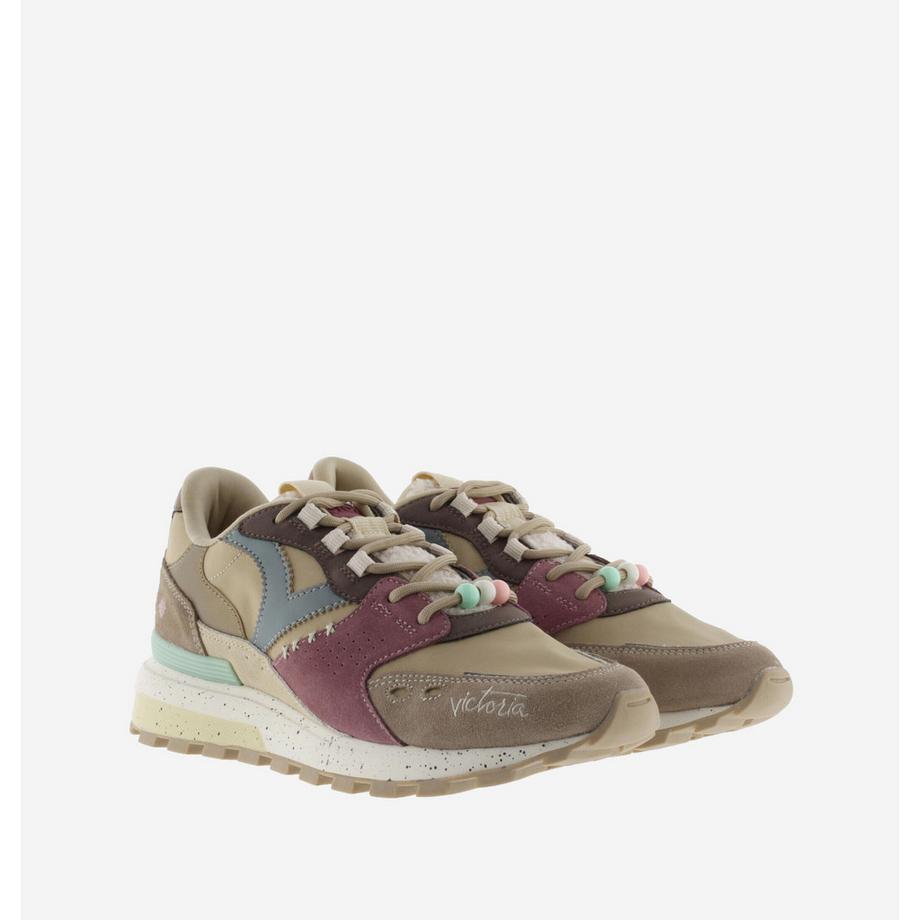 Victoria Sneakers Luna in nylon e camoscio  