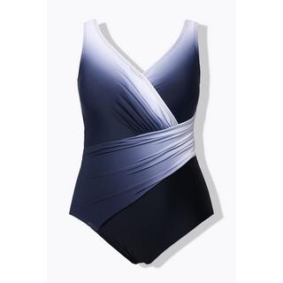 Ulla Popken Costume da bagno drappeggiato coppe morbide gradiente di colore  