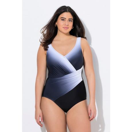Ulla Popken Costume da bagno drappeggiato coppe morbide gradiente di colore  