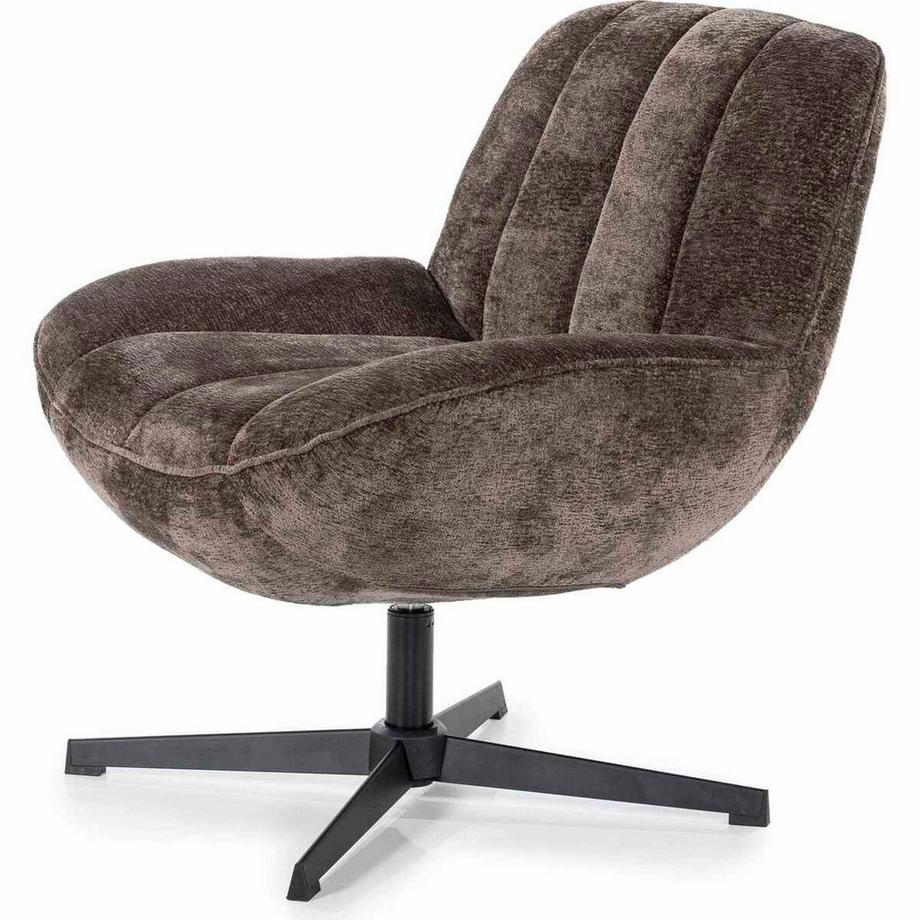 mutoni Fauteuil lounge Derby marron  