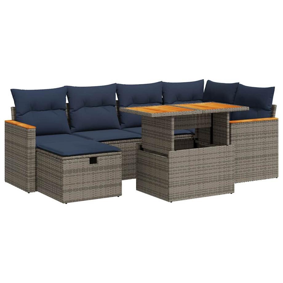 set divano da giardino Polirattan