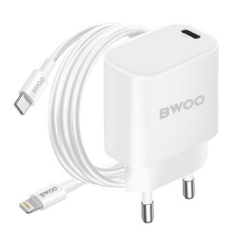 Caricatore USB-C 20W PD con cavo Lightning 1m