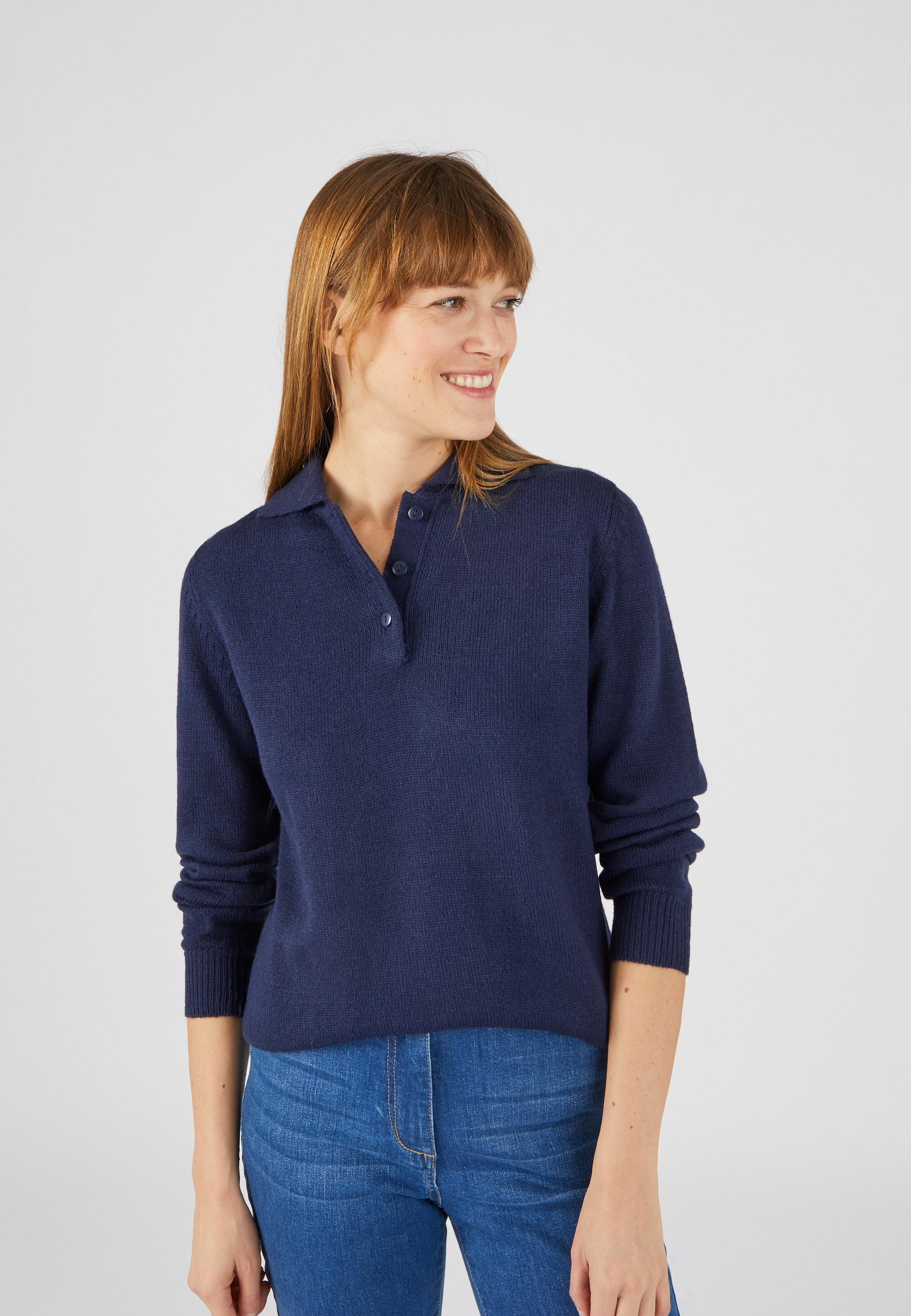 Damart  Pull col polo maille jersey souple. 