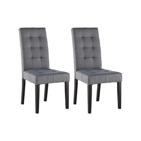 Vente-unique Lot de 2 chaises VILLOSA TissuPieds bois  