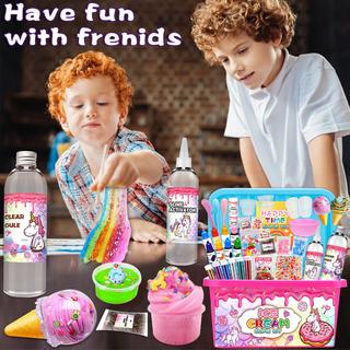 Activity-board  Set de slime DIY, kit de slime pour cristal slime, glitter slime, unicorn slime, pour enfants, fluffy slime, set DIY 