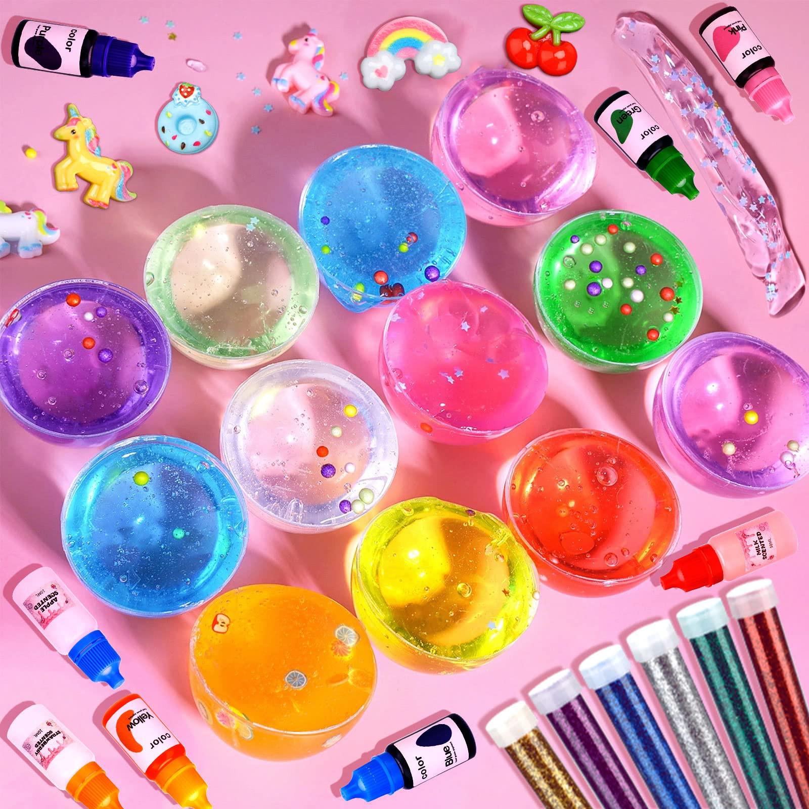 Activity-board  Set de slime DIY, kit de slime pour cristal slime, glitter slime, unicorn slime, pour enfants, fluffy slime, set DIY 