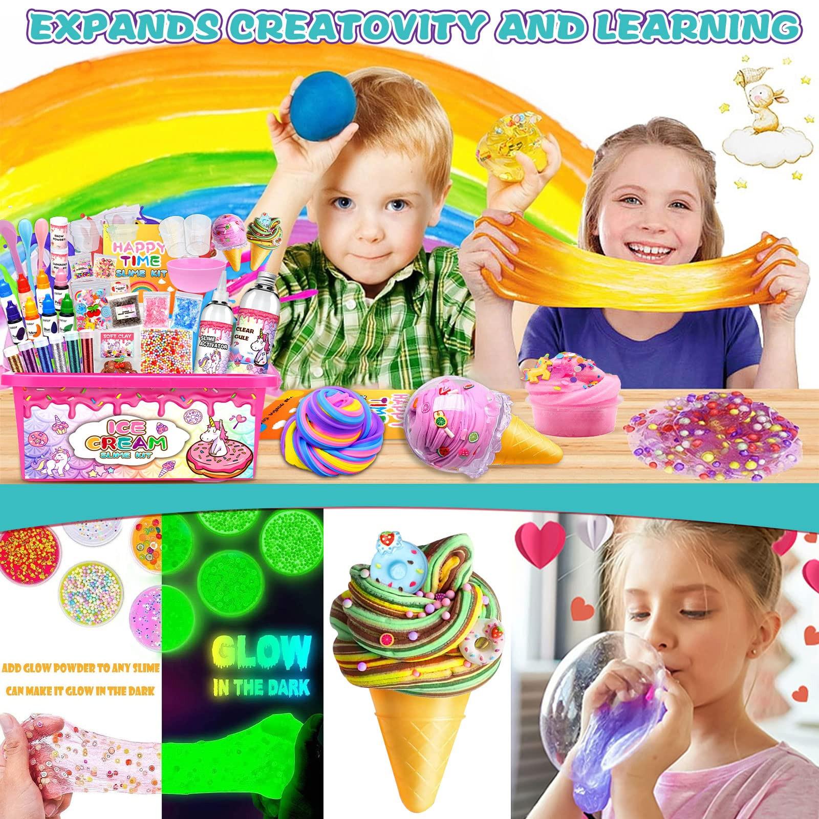 Activity-board  Set de slime DIY, kit de slime pour cristal slime, glitter slime, unicorn slime, pour enfants, fluffy slime, set DIY 