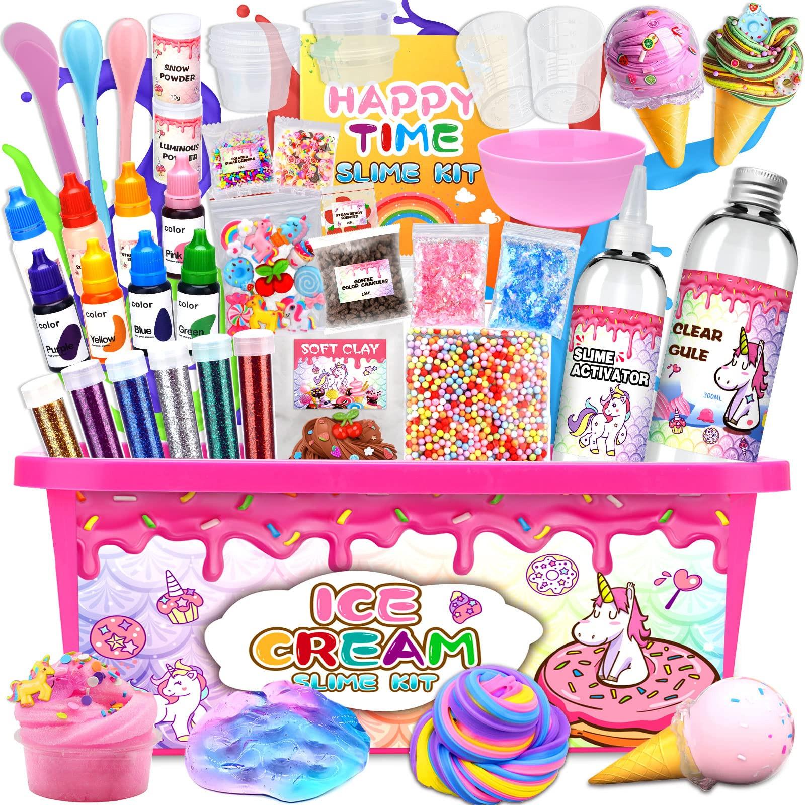 Activity-board  Set de slime DIY, kit de slime pour cristal slime, glitter slime, unicorn slime, pour enfants, fluffy slime, set DIY 