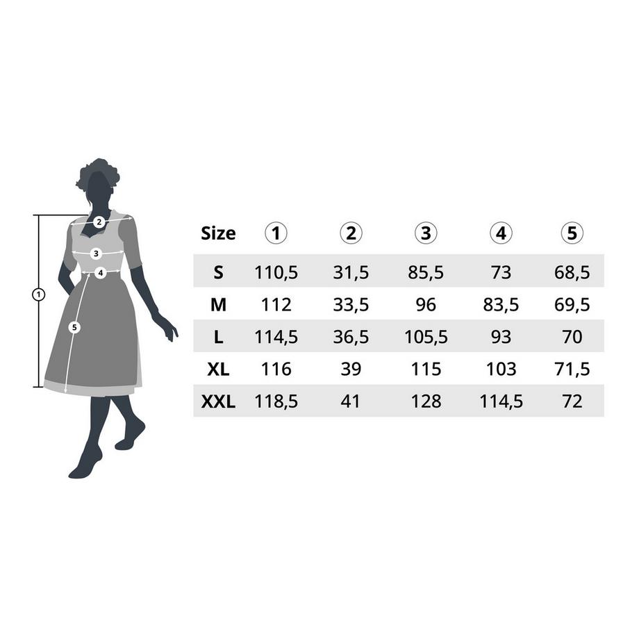 Tectake  Costume da donna midi-dirndl Kleinwalsertal modello 2 