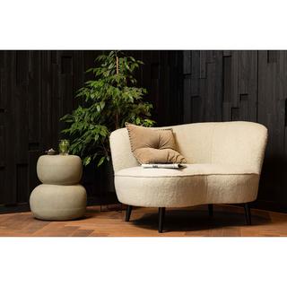 mutoni Fauteuil lounge Sara droit Teddy blanc cassé  