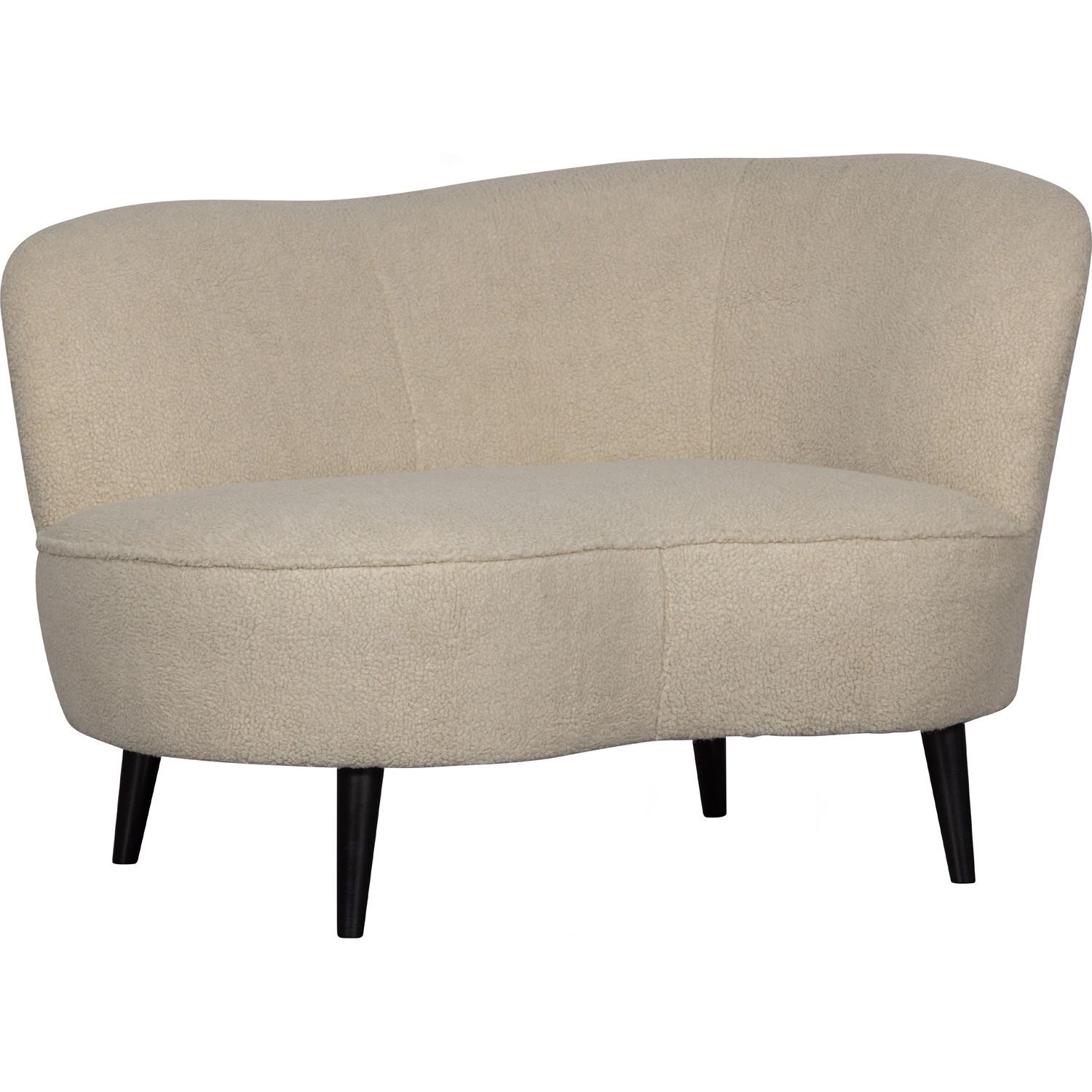 mutoni Fauteuil lounge Sara droit Teddy blanc cassé  