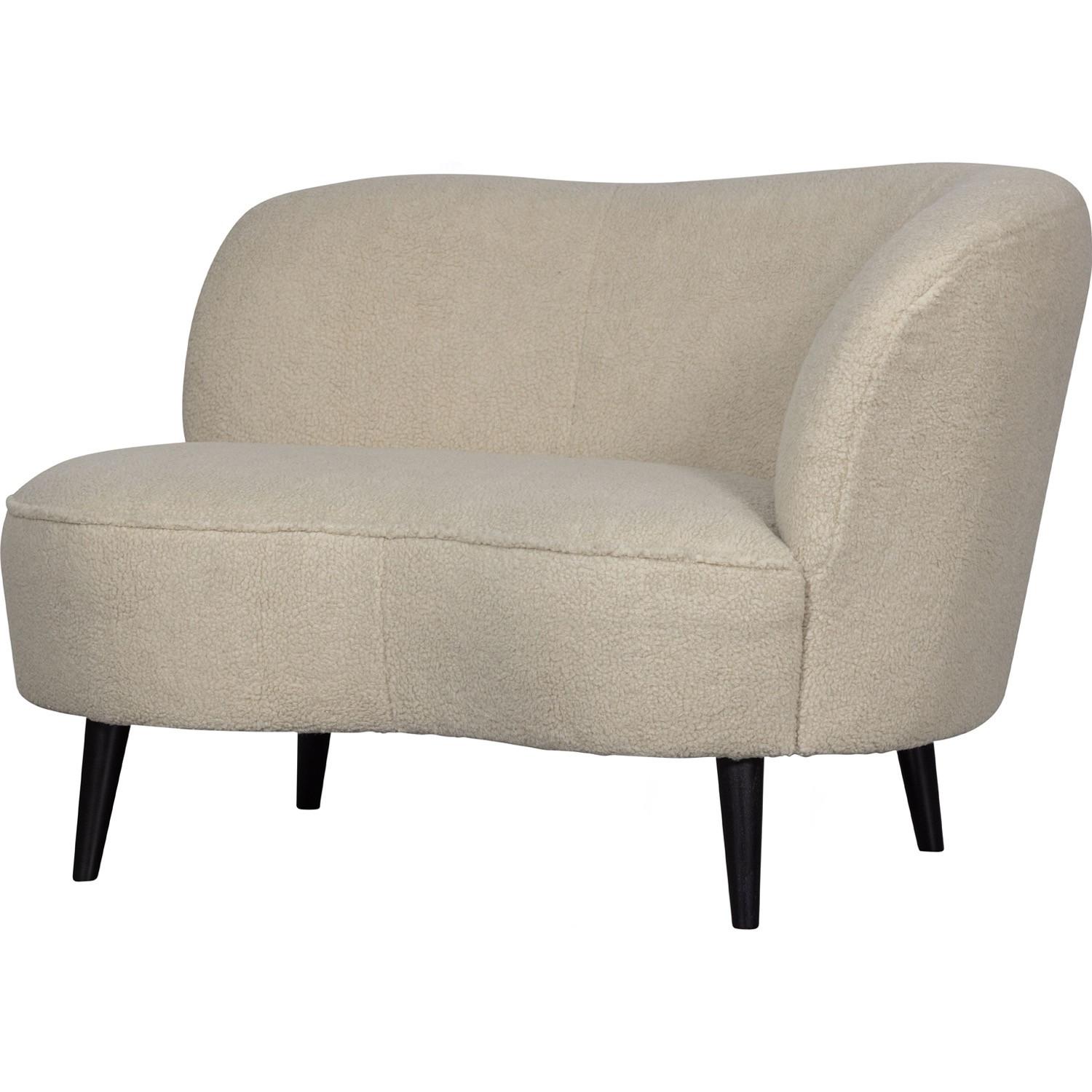 mutoni Fauteuil lounge Sara droit Teddy blanc cassé  