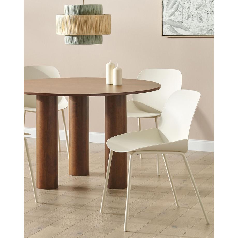 Beliani Esszimmerstuhl 2er Set aus Kunststoff Modern MILACA  