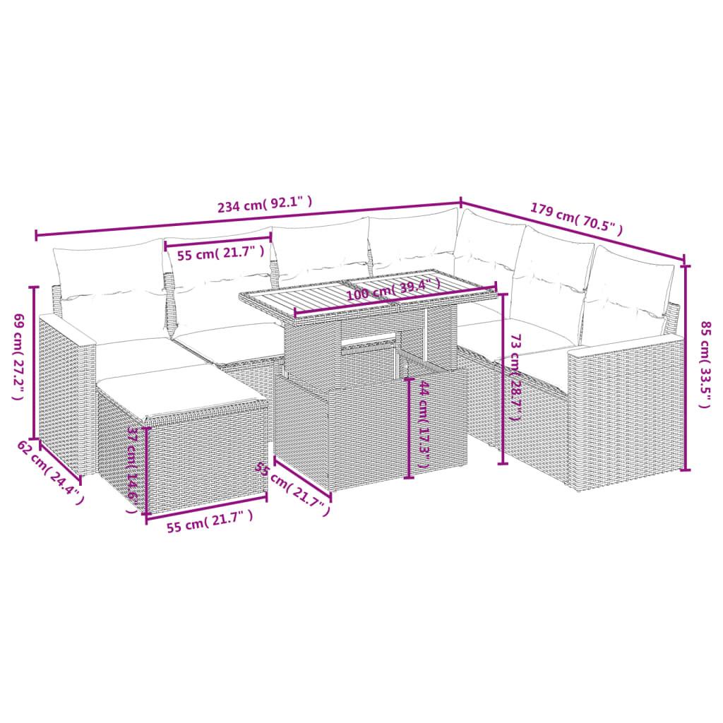 VidaXL Garten sofagarnitur poly-rattan  