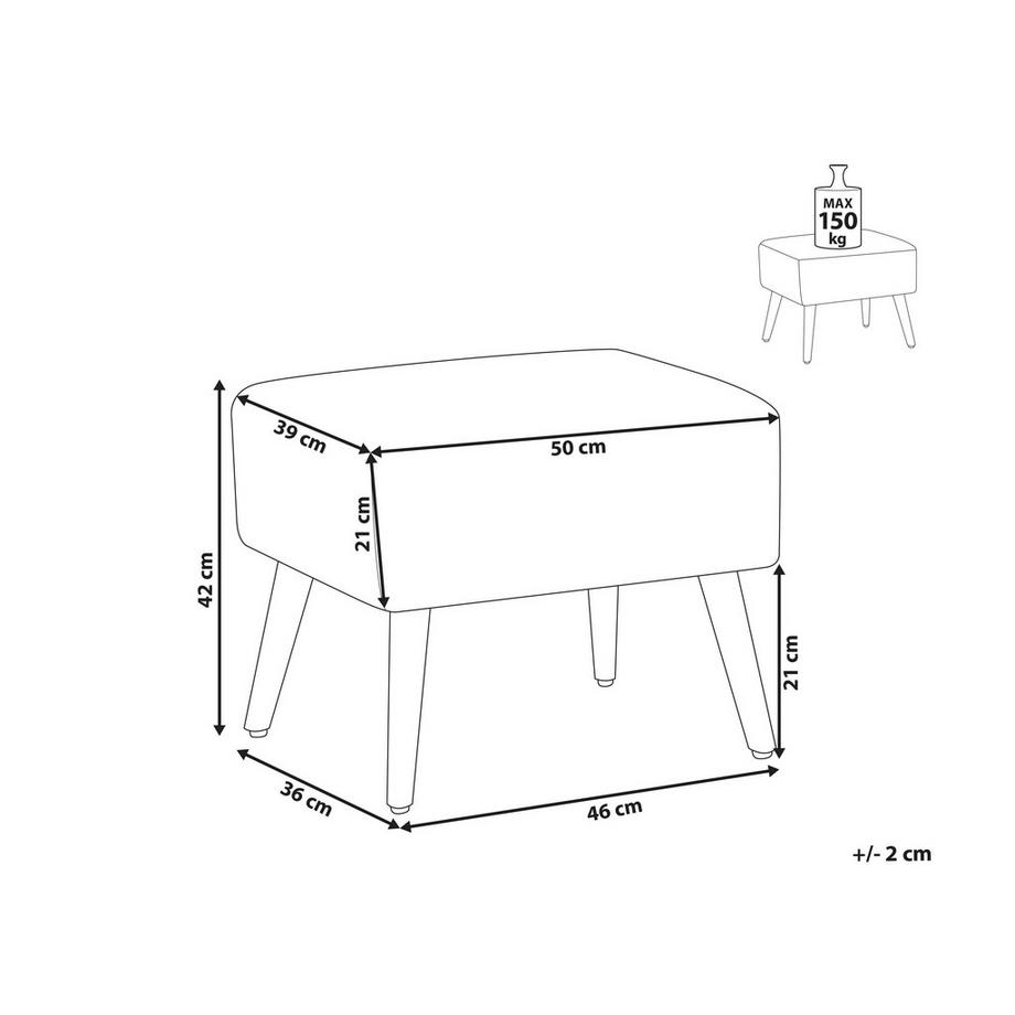Beliani Repose-pied en Coton Rétro MANTEO  