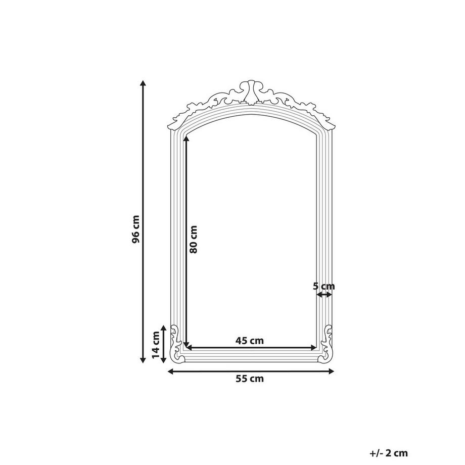 Beliani Miroir en Métal Traditionnel GORGES  
