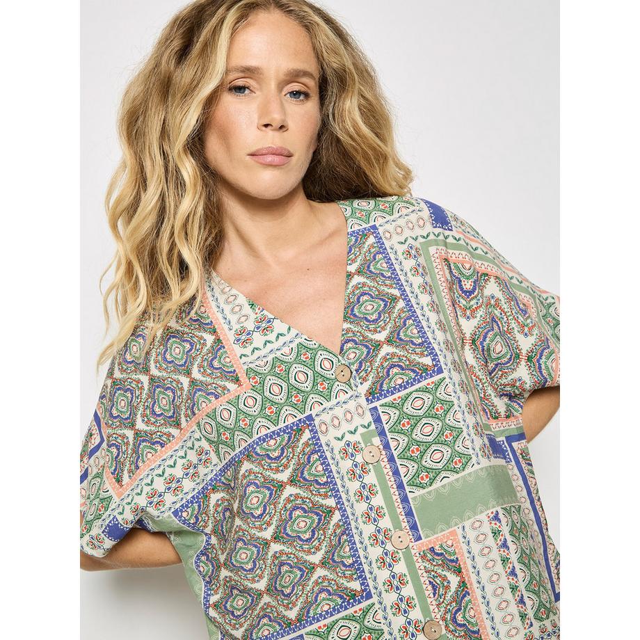 APRICOT Blusa Patchwork Folk  