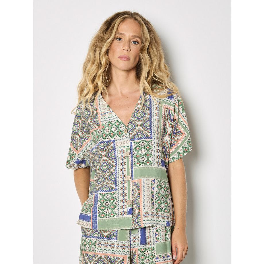 Folk-Patchwork-Bluse