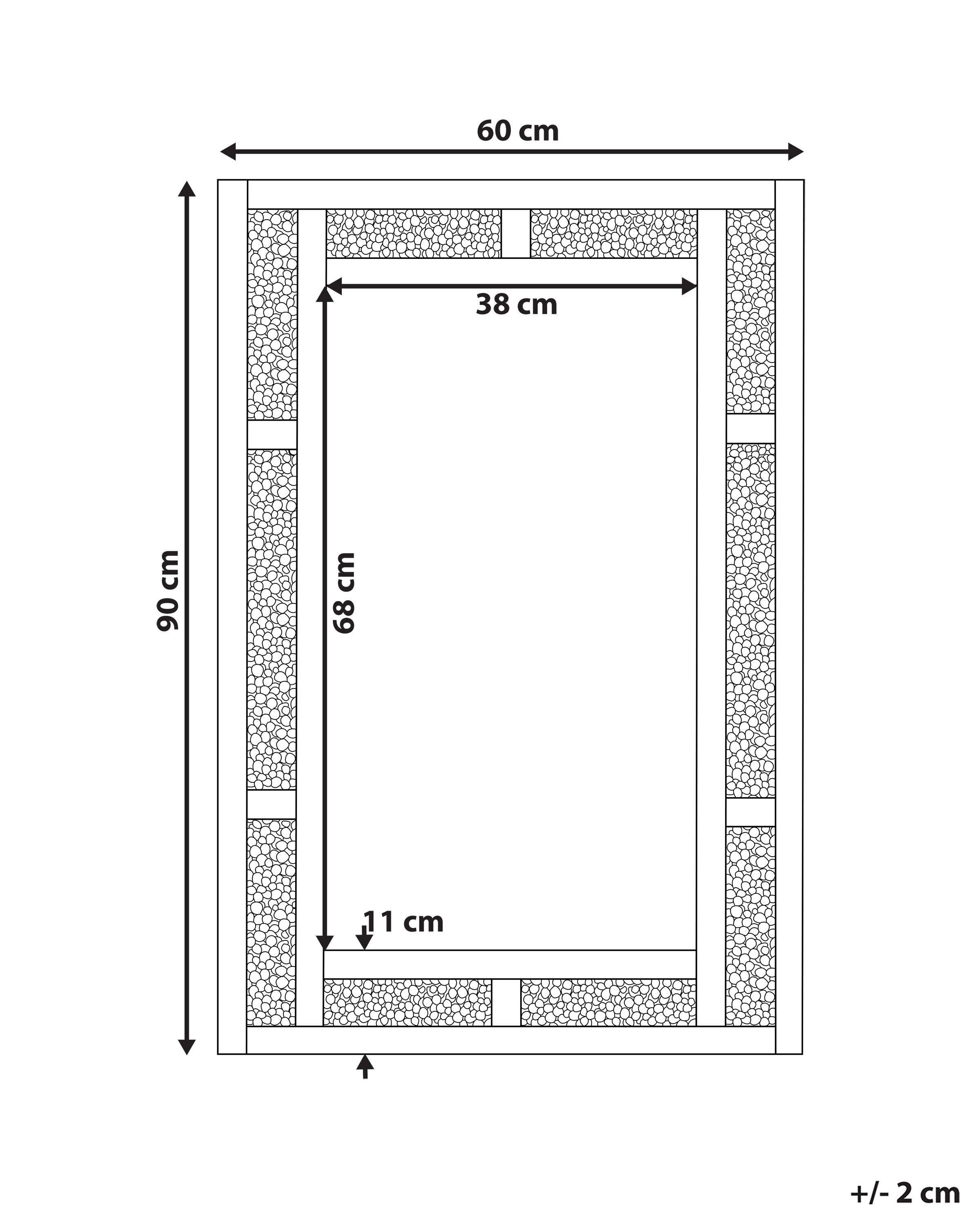 Beliani Wandspiegel aus MDF-Platte Glamourös AVRILLE  