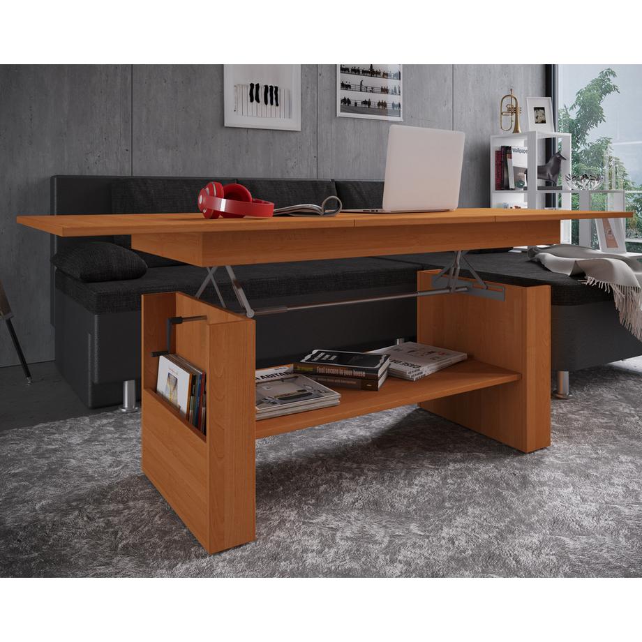 VCM Holz Wohnzimmertisch Kobila höhenverstellbar ausziehbar  