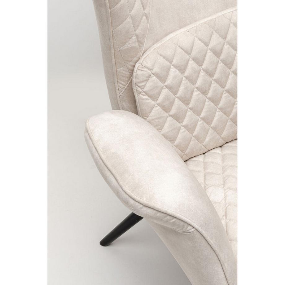 KARE Design Sessel Tudor Velvet creme  