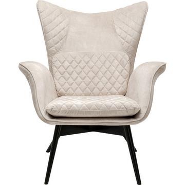 Fauteuil Tudor Velvet crème