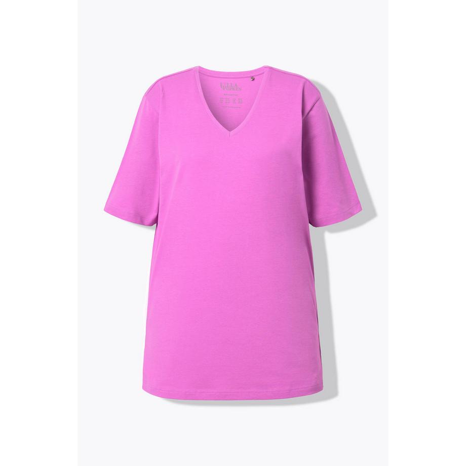 Ulla Popken Relaxed Fit V-Ausschnitt Halbarm T-Shirt  