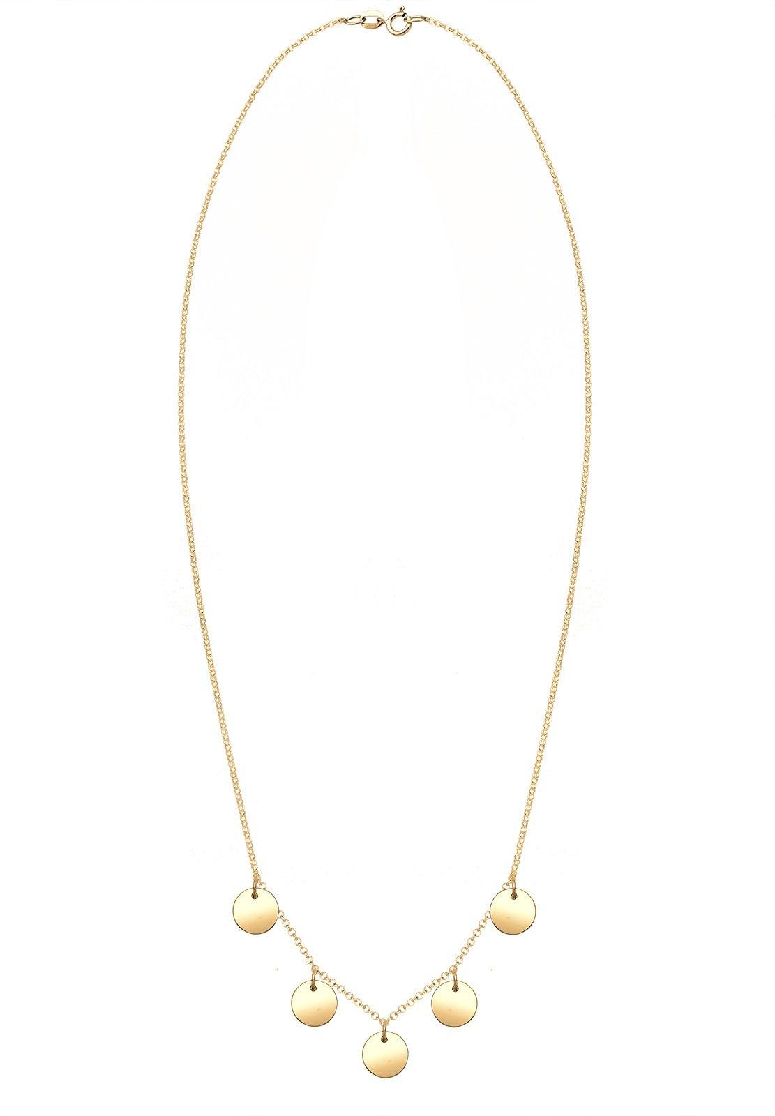 Elli  Halskette Kreis Geo Plättchen Minimal 