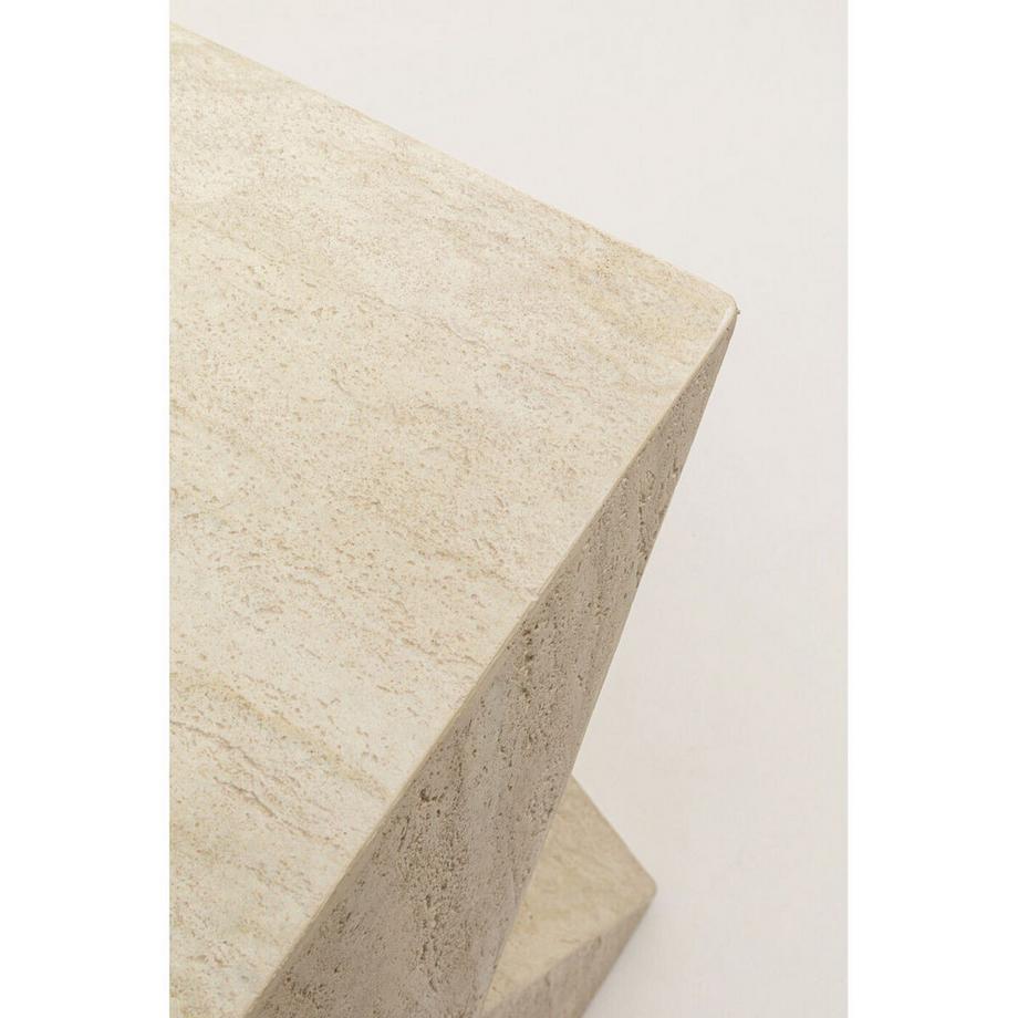 KARE Design Tavolino Triangolo di lusso in travertino 54  