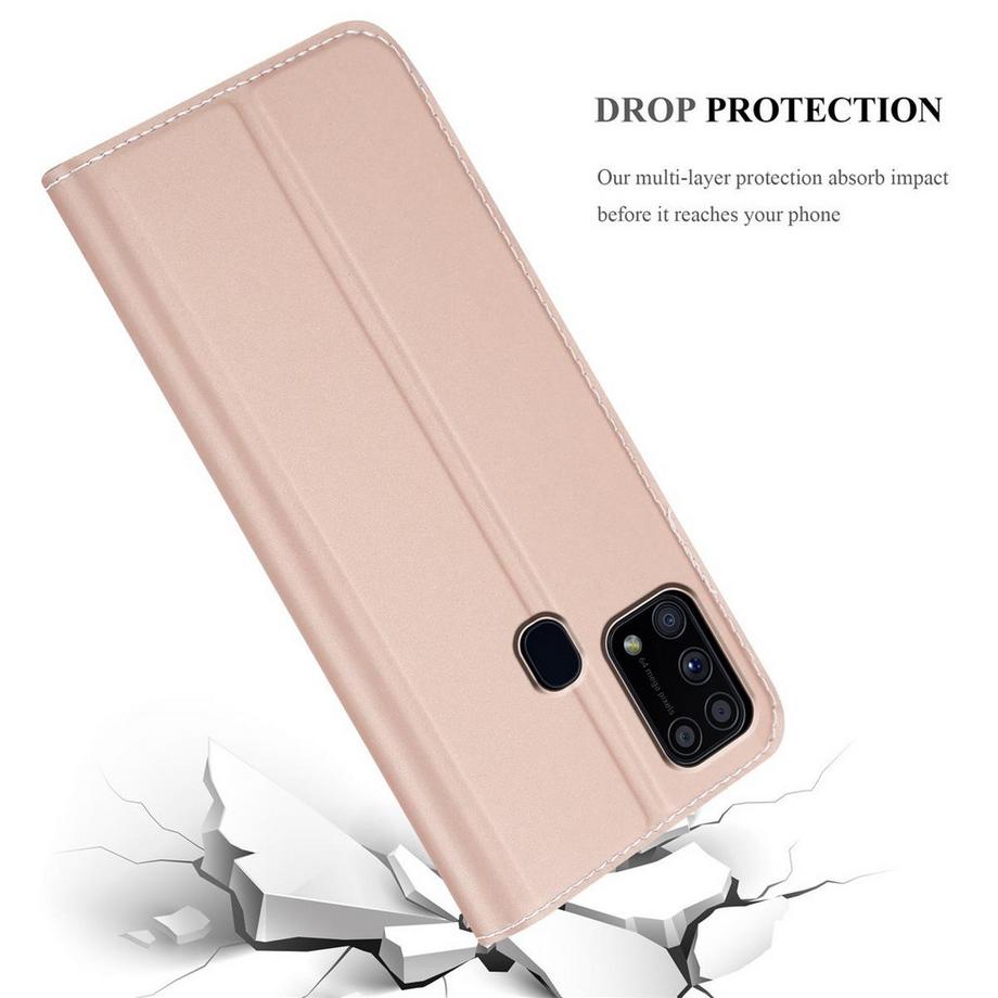 Cadorabo  Hülle für Samsung Galaxy M31 Magnetverschluss, Kartenfach 