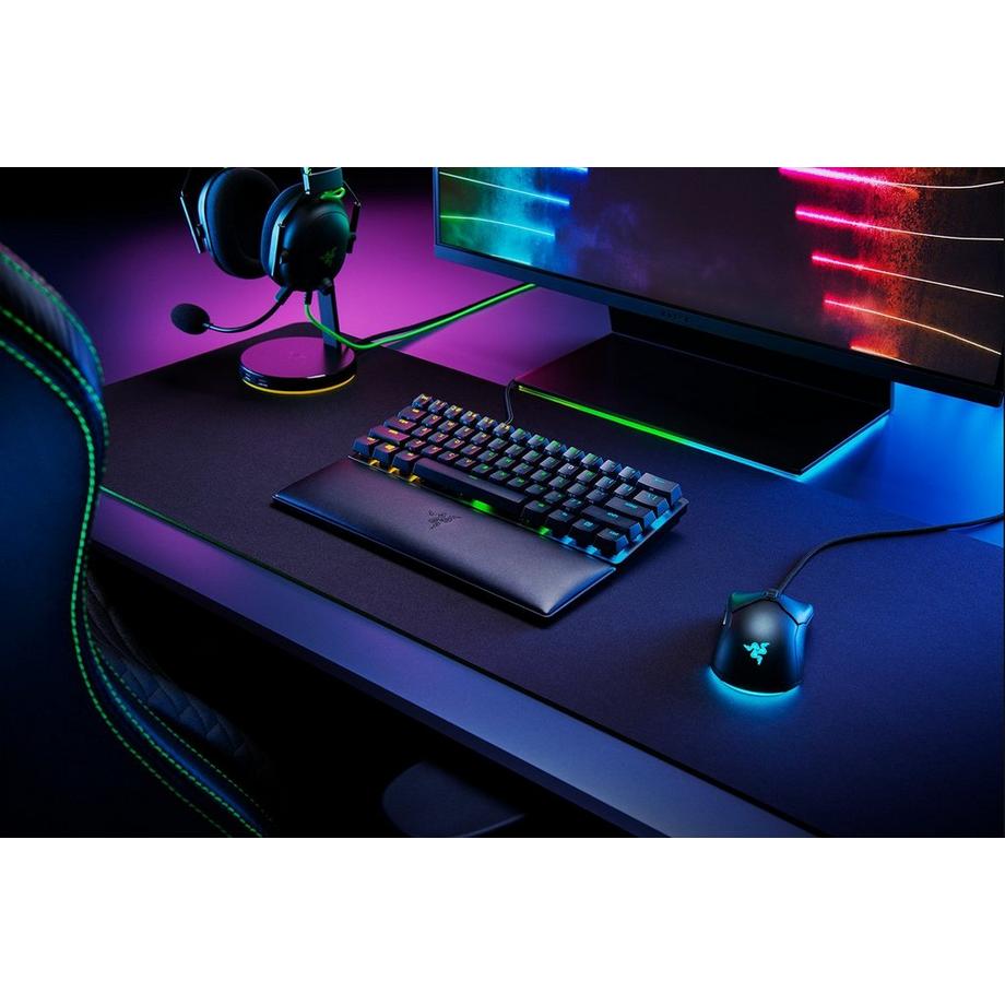 RAZER  RC21-01720100-R3M1 poggiapolso Pelle, Memory foam Nero 