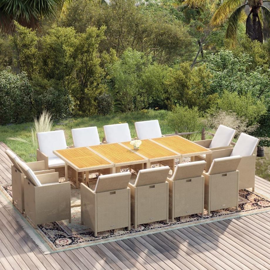 VidaXL Ensemble à dîner de jardin rotin synthétique  