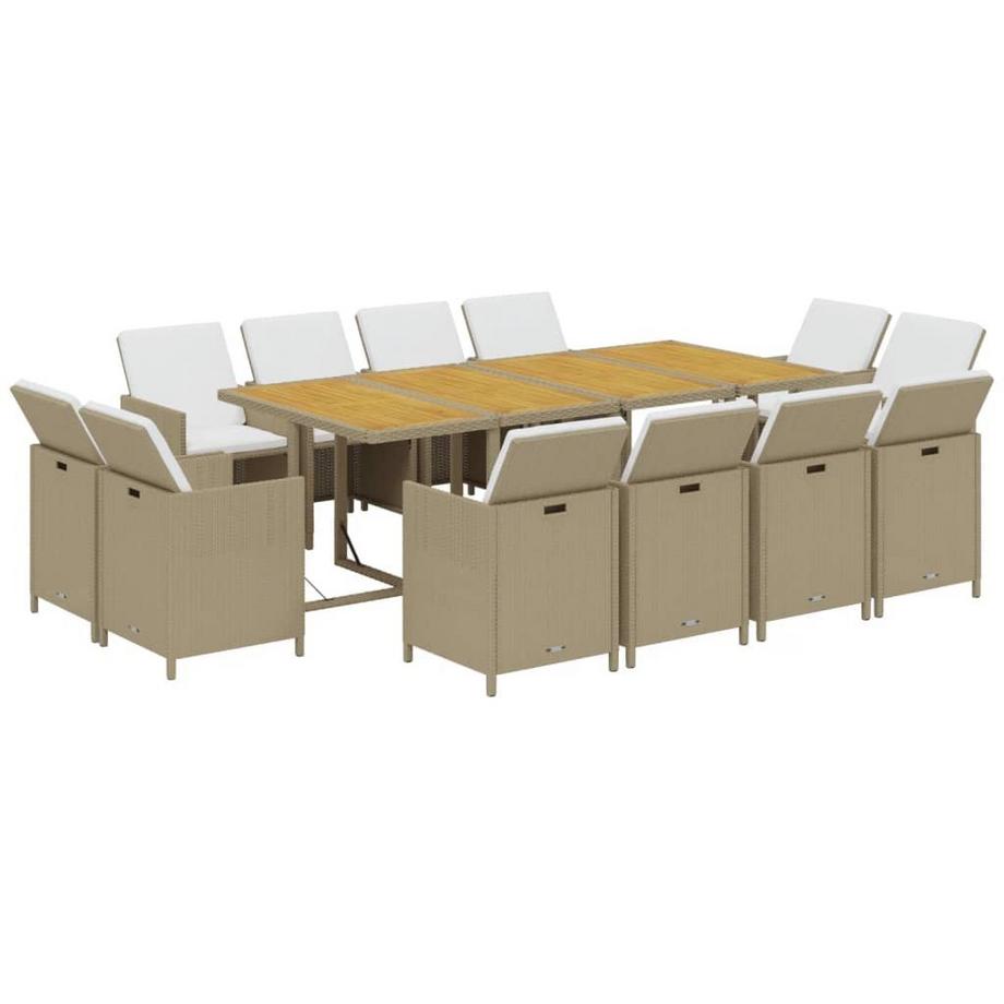 VidaXL Ensemble à dîner de jardin rotin synthétique  