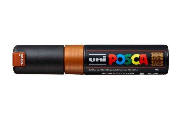 uni-ball UNI-BALL Posca Marker 8mm PC-8K BRONZE MET bronze, Keilspitze  
