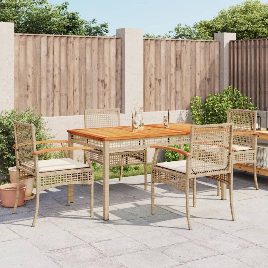 VidaXL set da pranzo da giardino Polirattan  