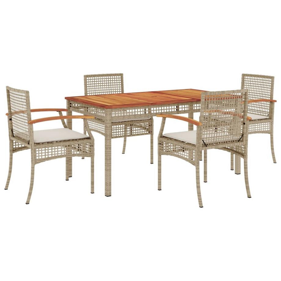 set da pranzo da giardino Polirattan