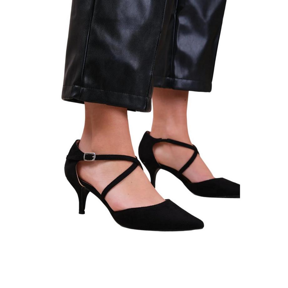 Where's That From Kennedi Scarpe in Pelle Scamosciata con Tacco  