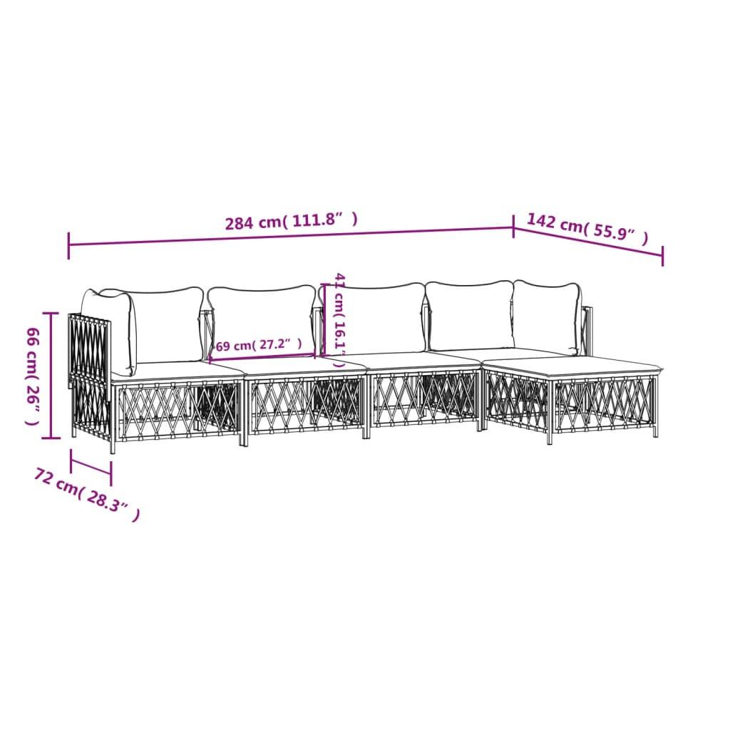 VidaXL Garten lounge set stahl  