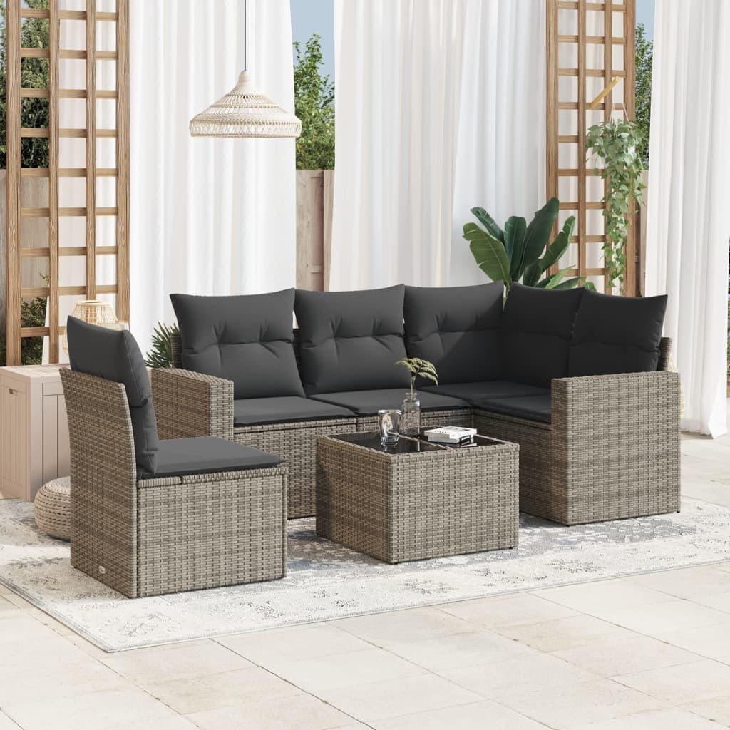 VidaXL set divano da giardino Polirattan  