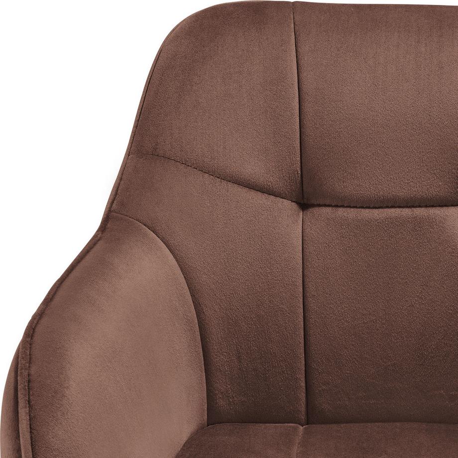 Tectake Chaise de salle à manger MARILYN rembourrée et en velours matelassé  