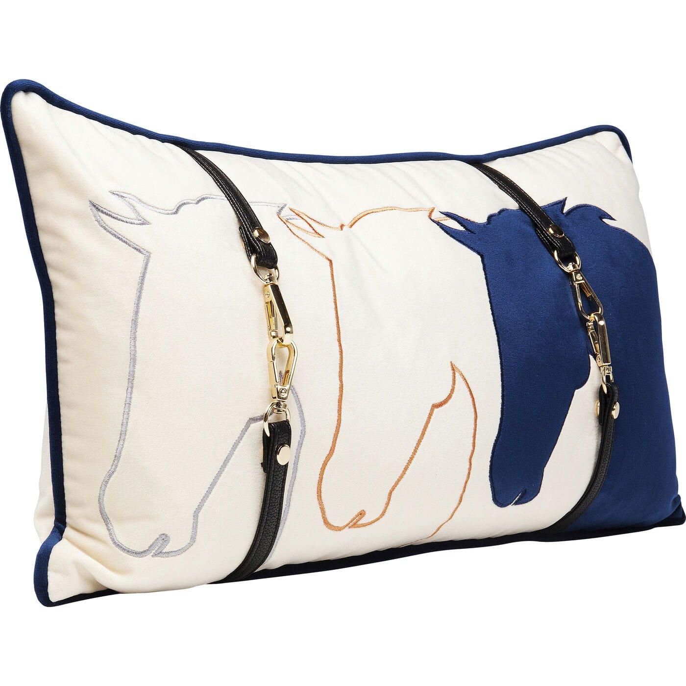 KARE Design Coussin Têtes de Cheval 28x50cm  