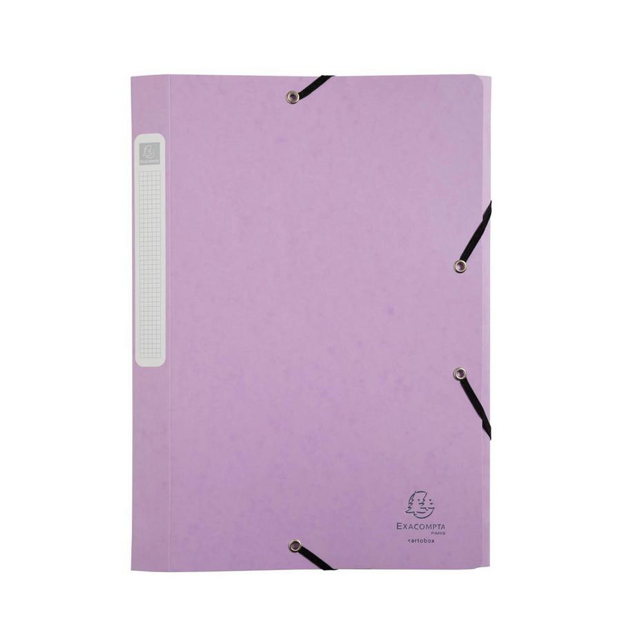 Exacompta Boite de classement Cartobox livrée à plat Dos 25mm carte lustrée Aquarel - A4 - x 10  