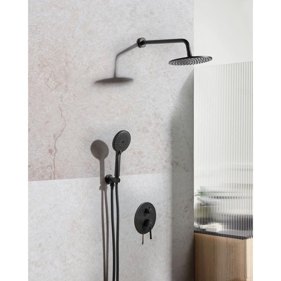 Beliani Set doccia da incasso con soffione a pioggia en Ottone Moderno PUELO  