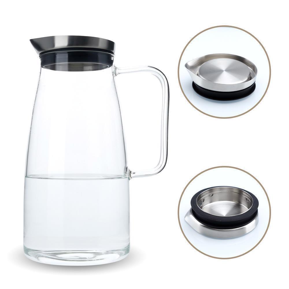 Intirilife Carafe d’Eau en Verre Borosilicaté  