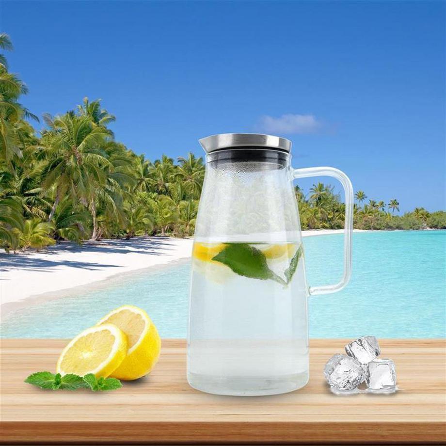 Intirilife Carafe d’Eau en Verre Borosilicaté  