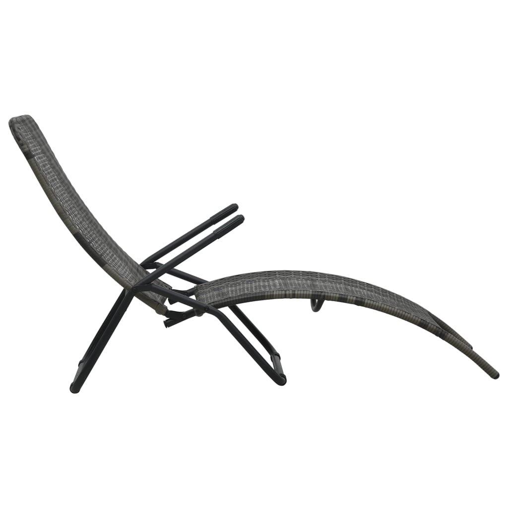 VidaXL Chaise longue rotin synthétique  