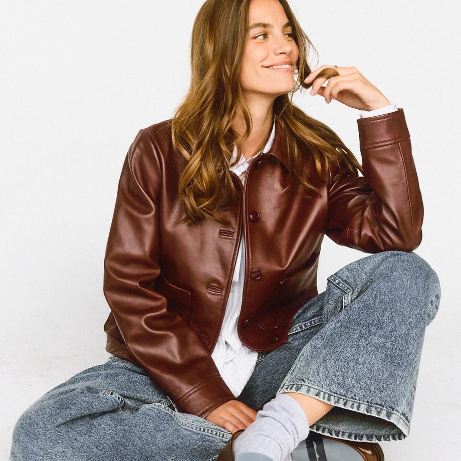 La Redoute Collections Veste Courte en Cuir  